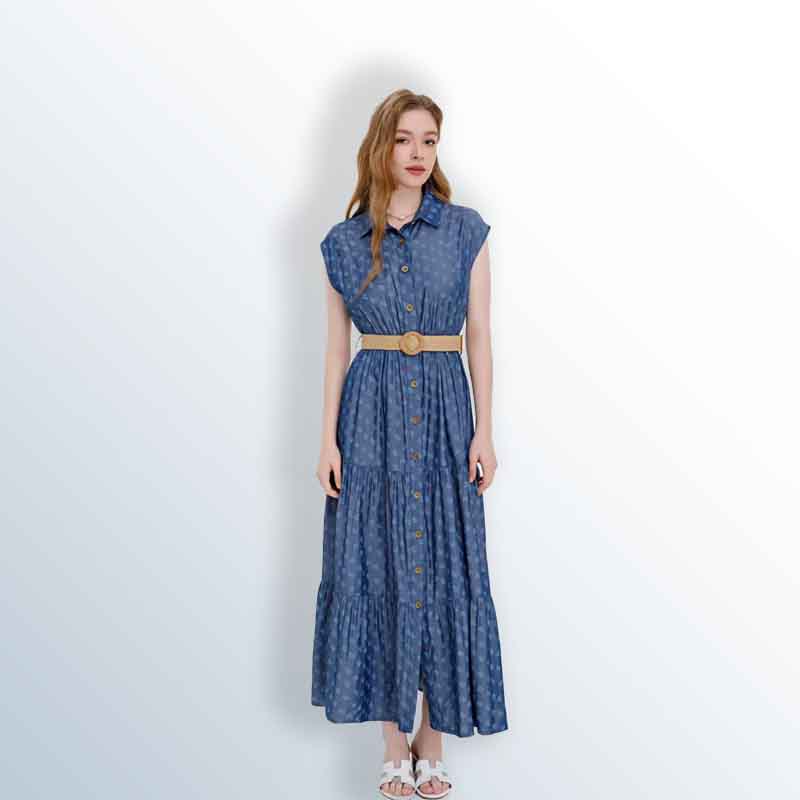 Women's printed tencel dress
