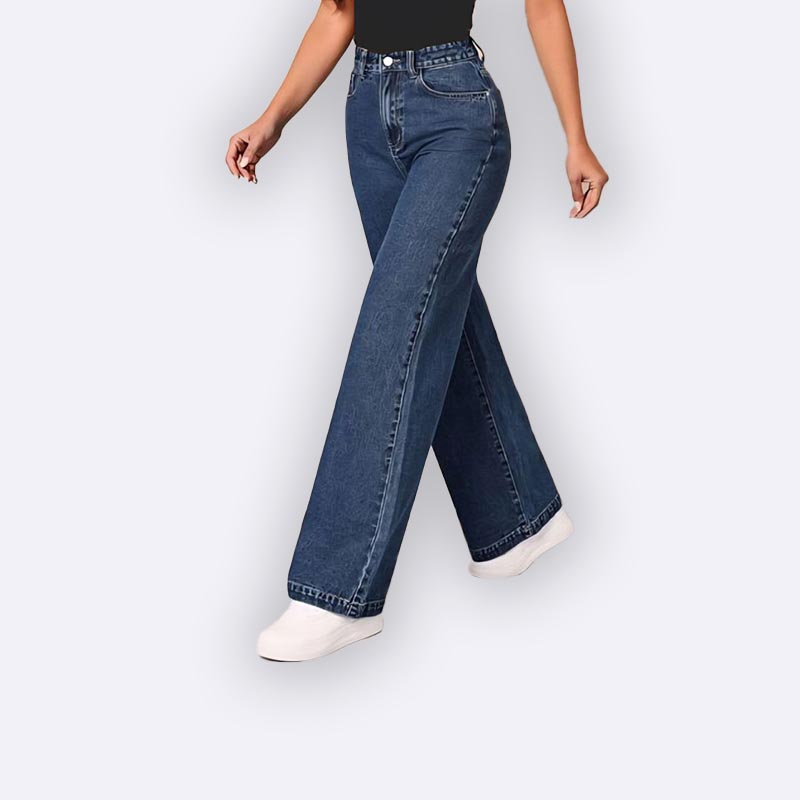 High Waist Charleston Wide Leg Jeans