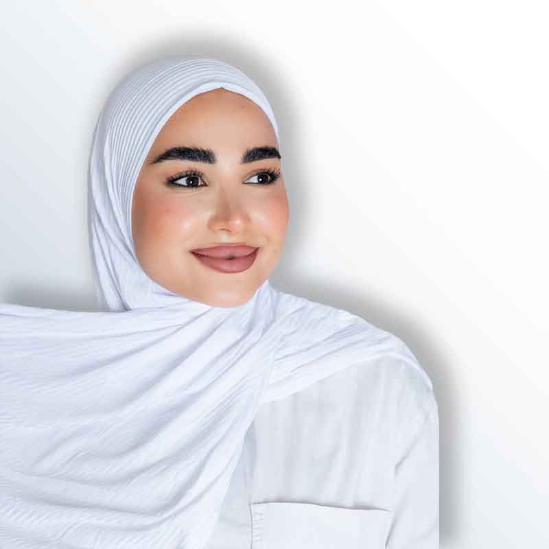 Aqua hijab with embroidery