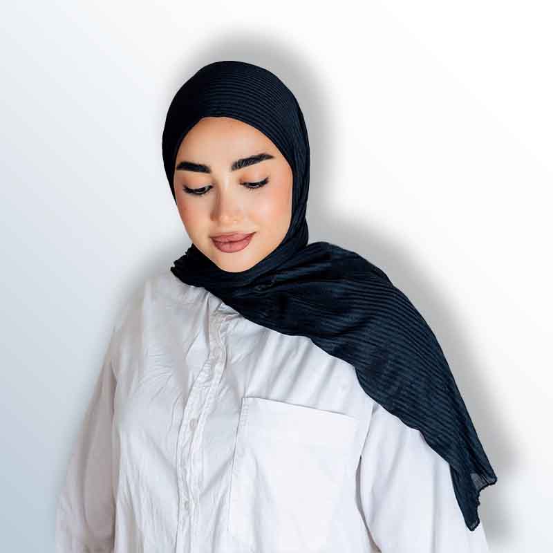 Aqua hijab with embroidery