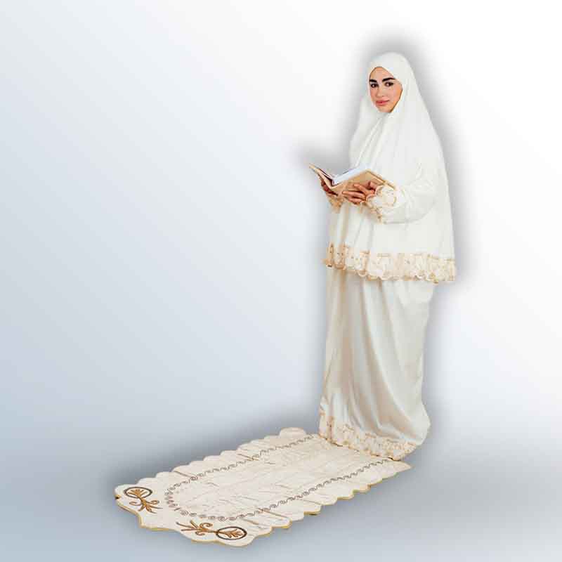Organza cornice prayer set with sleeve