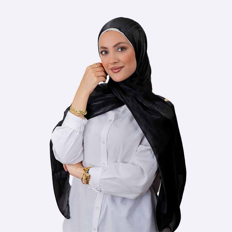 Pleated Shimmer Hijab