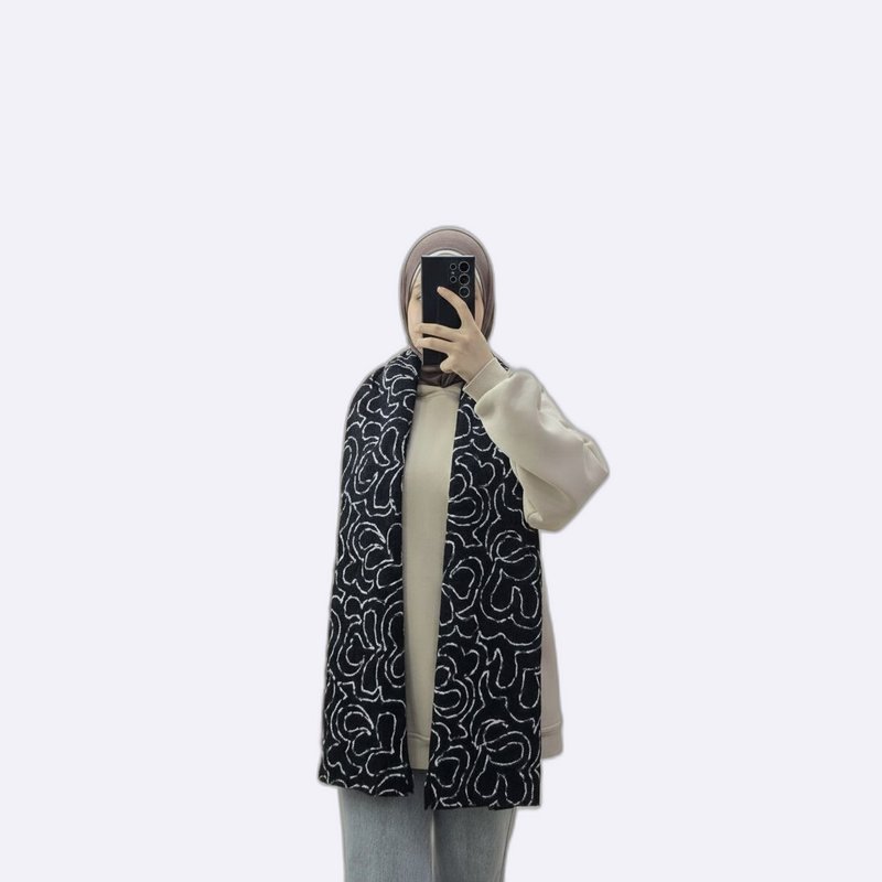 Rabbit Bouclé Winter Scarf