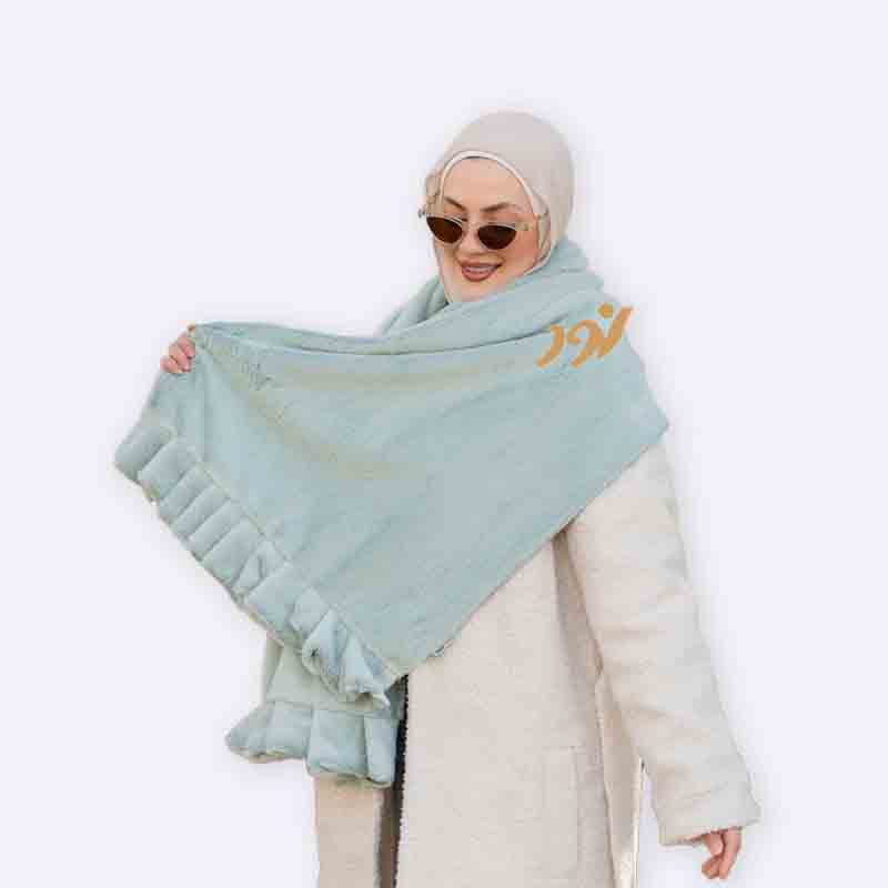 Ruffled Plush Scarf Shawl