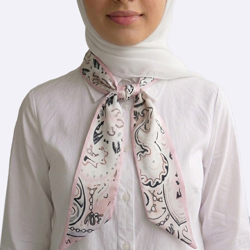Paisley Pattern Silk Neck Scarf