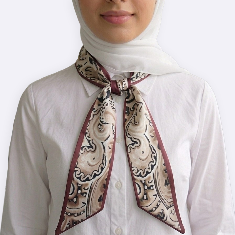 Paisley Pattern Silk Neck Scarf