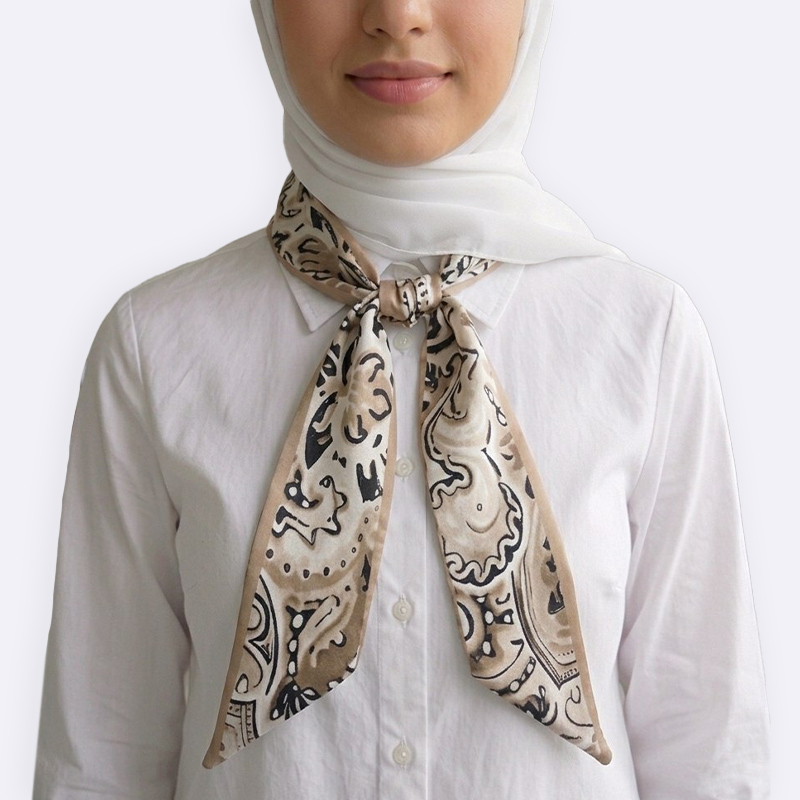 Paisley Pattern Silk Neck Scarf