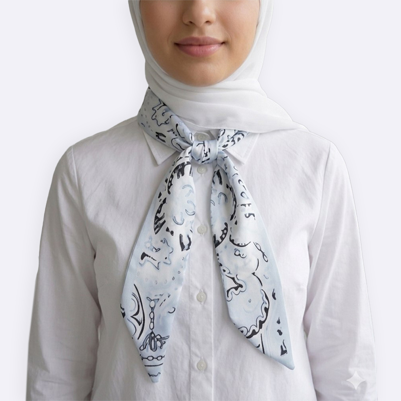 Paisley Pattern Silk Neck Scarf