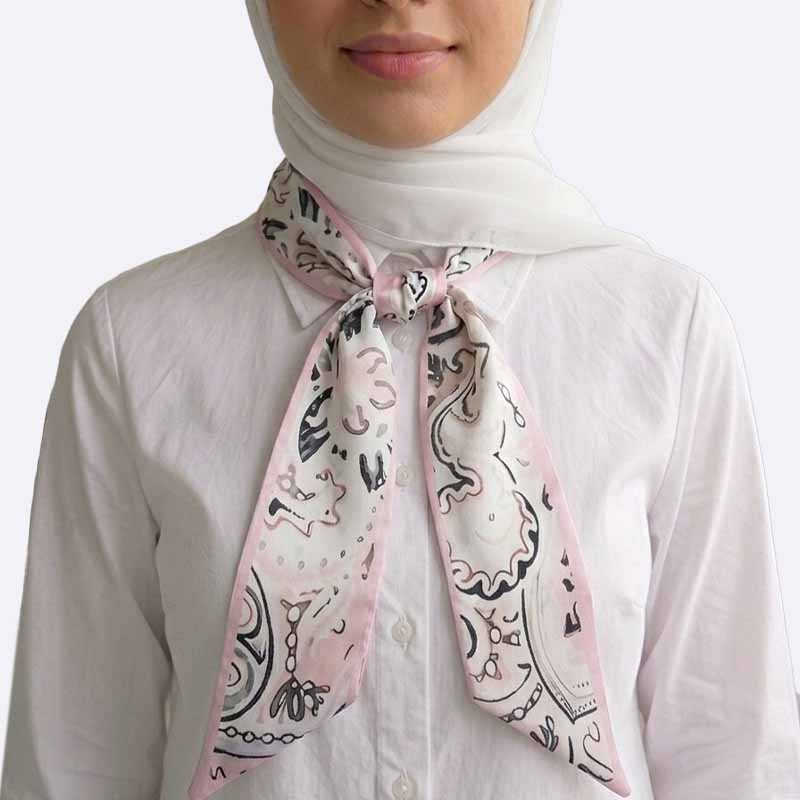 Paisley Pattern Silk Neck Scarf