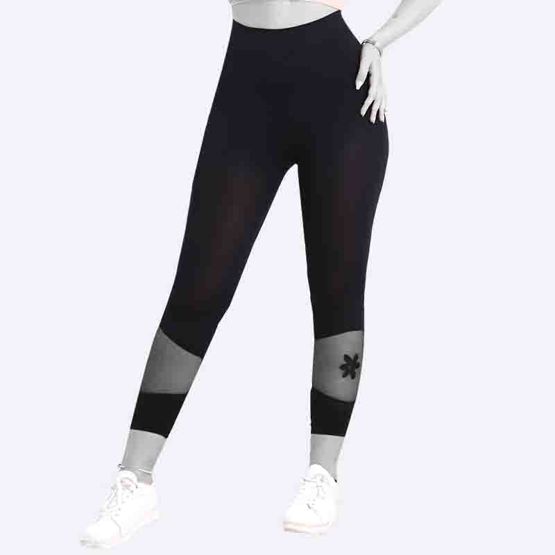 Mesh Panel Capris Leggings
