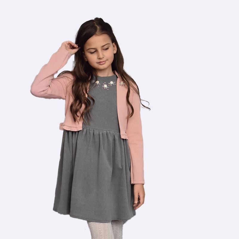Girls' Dress and Cardigan Set