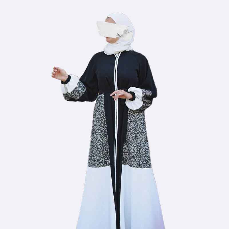 Women's Abaya with Floral Pattern