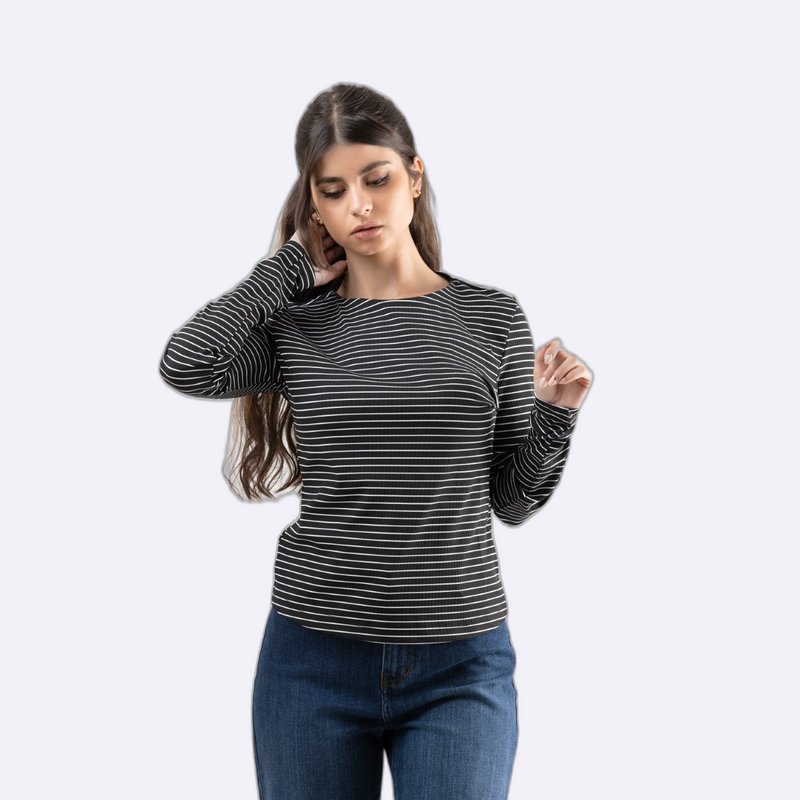 Rib Long Sleeve Top