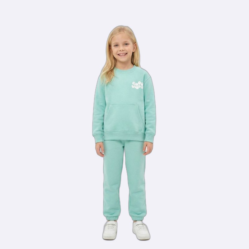 Good Vibes Mint Crewneck Sweatshirt with Pocket