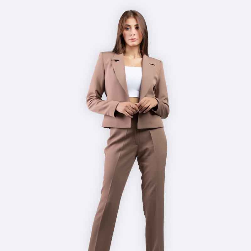 Tailored Cropped Blazer Jacket