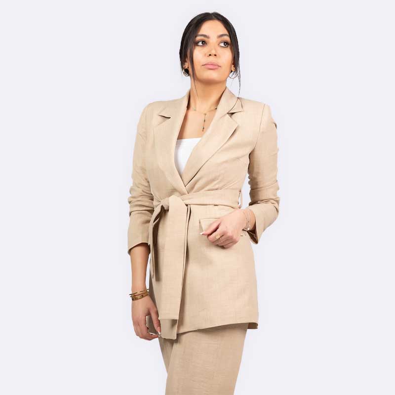 Belted Longline Blazer