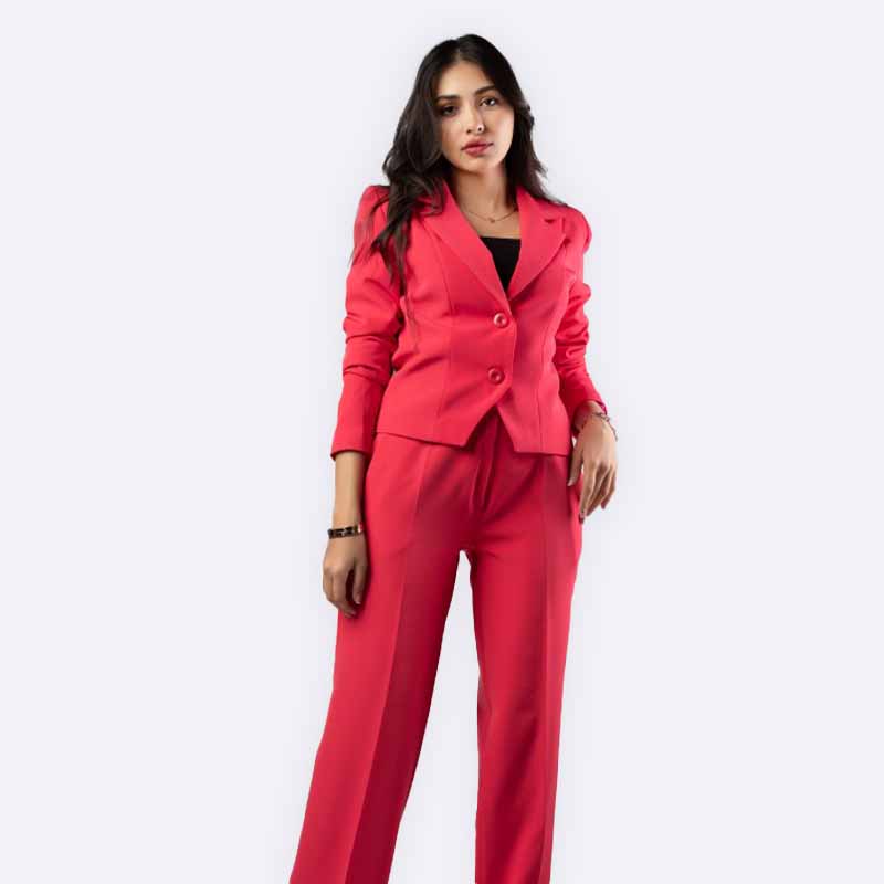 Pink Fitted Blazer Jacket