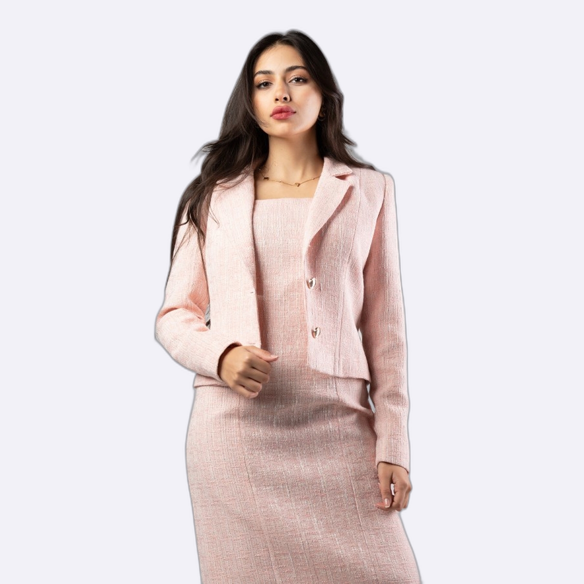 Cropped Tweed Blazer