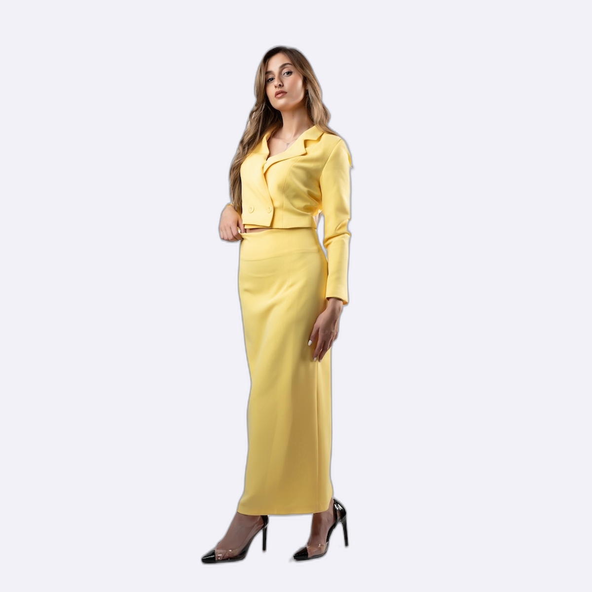 Cropped Double-Breasted Blazer