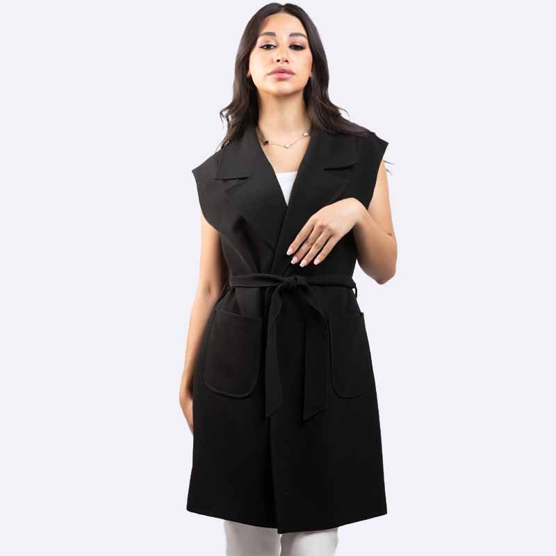 Belted Longline Vest