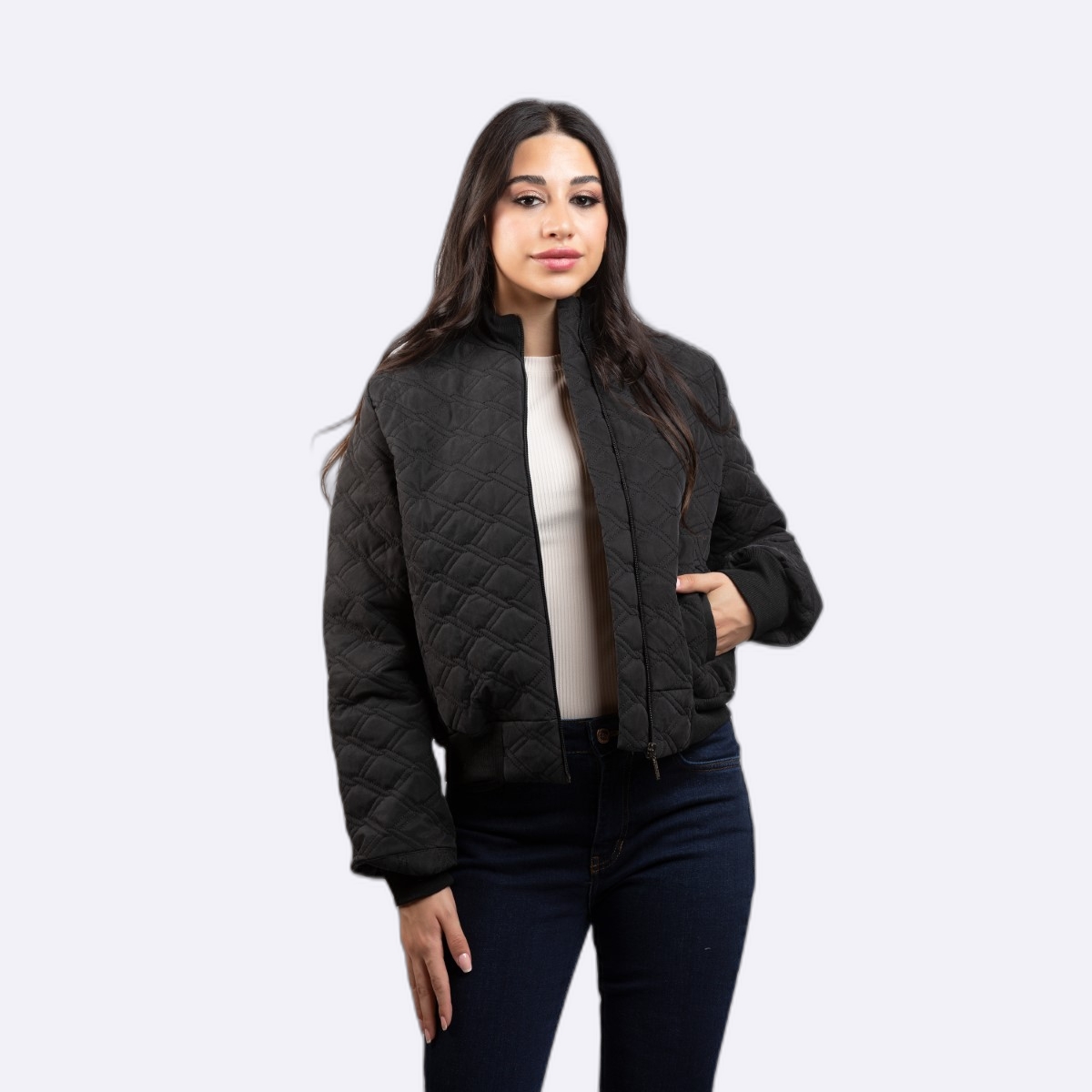 Quilted Bomber Jacket