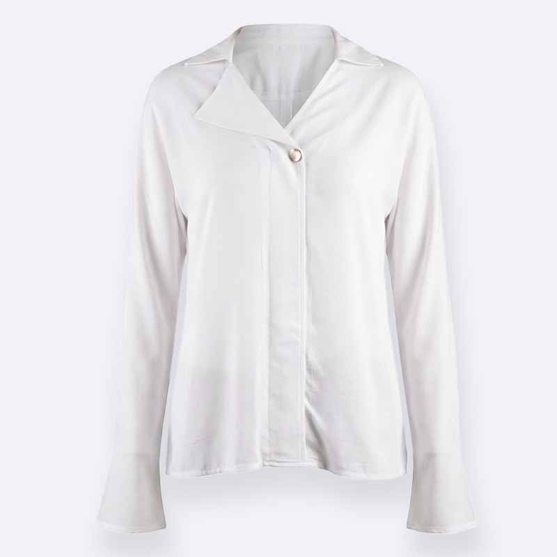 Classic Long Sleeve Button Up Blouse