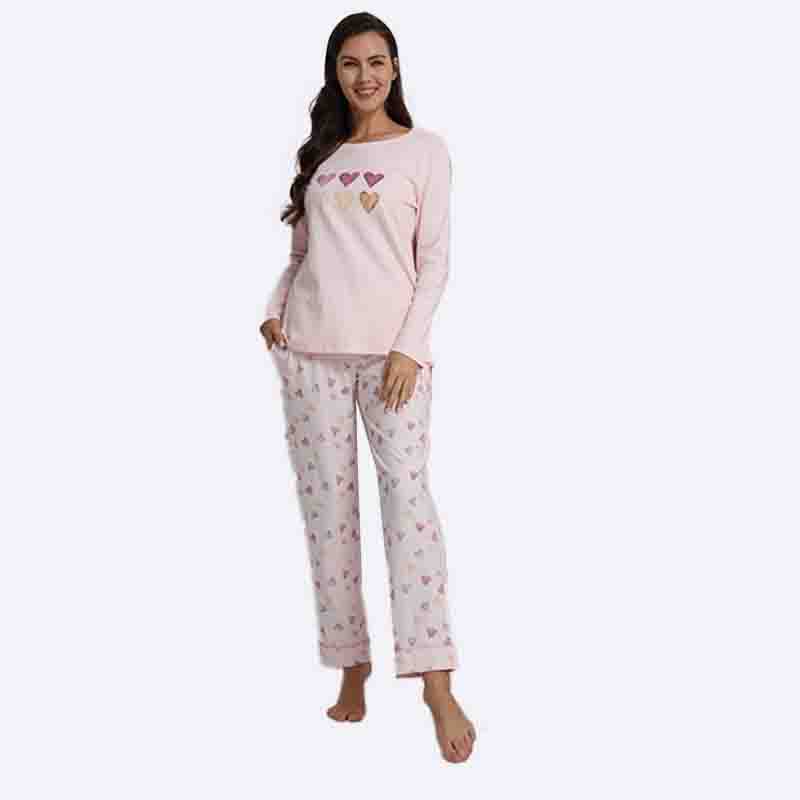 Heart Print Pajama Set