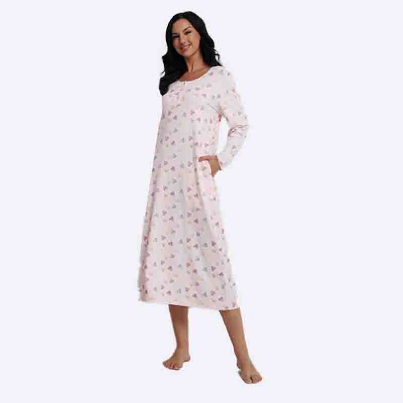 Heart Print Nightgown