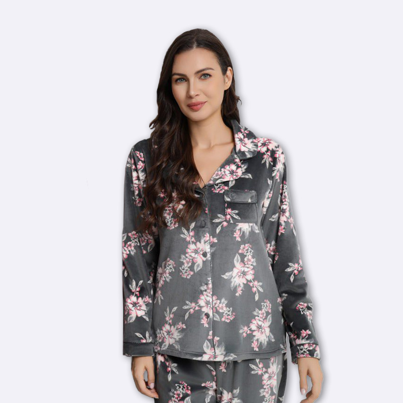 Floral Dream Velvet Pajama Set