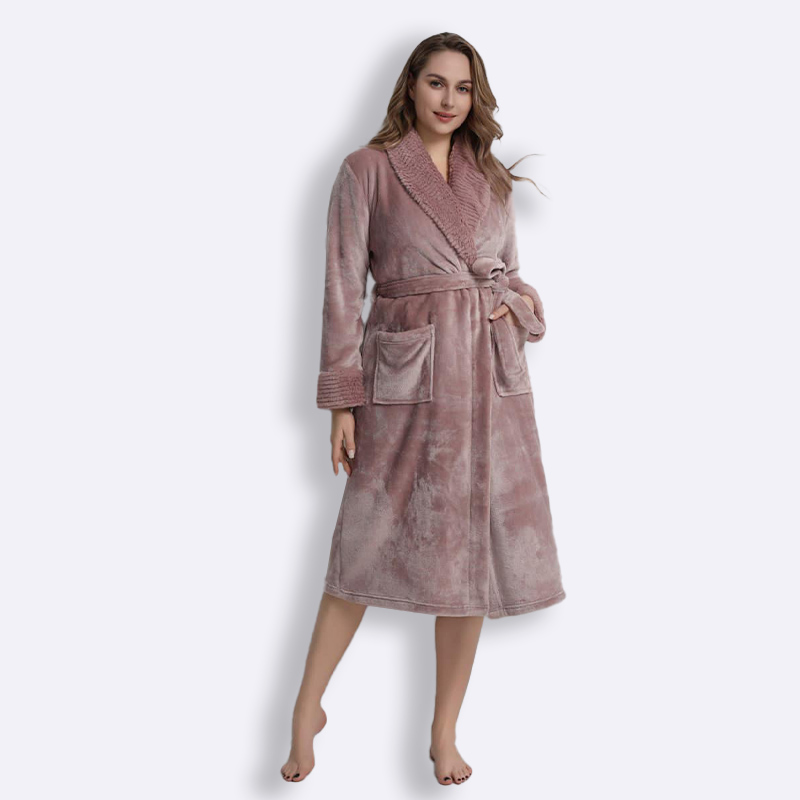 Plush Comfort Robe - Mauve Dream