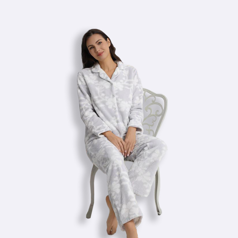 Floral Fleece Pajama Set