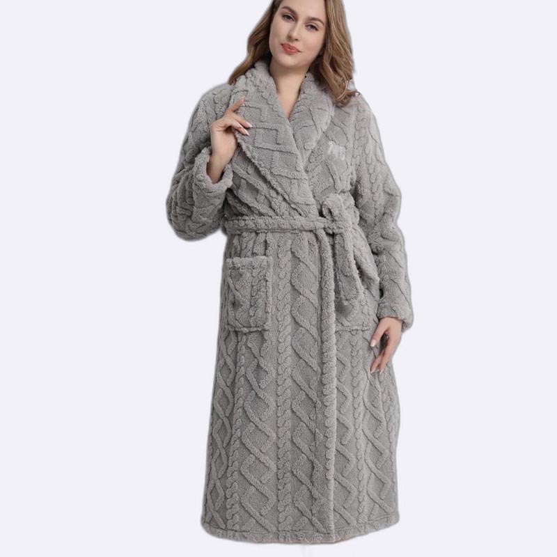 Cozy Cable Knit Plush Robe
