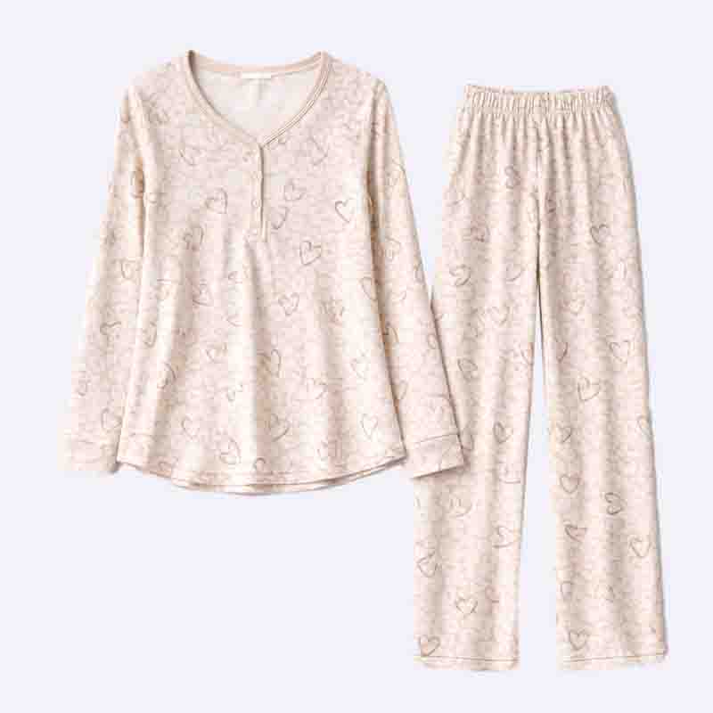 Heart Print Women's Pajama Set