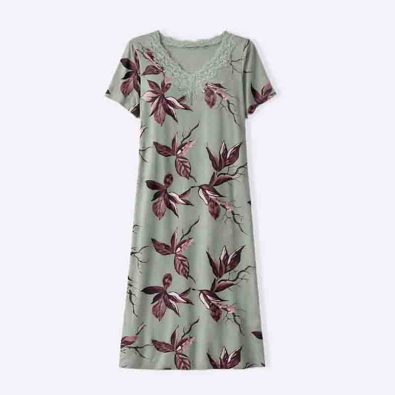 Floral Lace Trim Nightdress