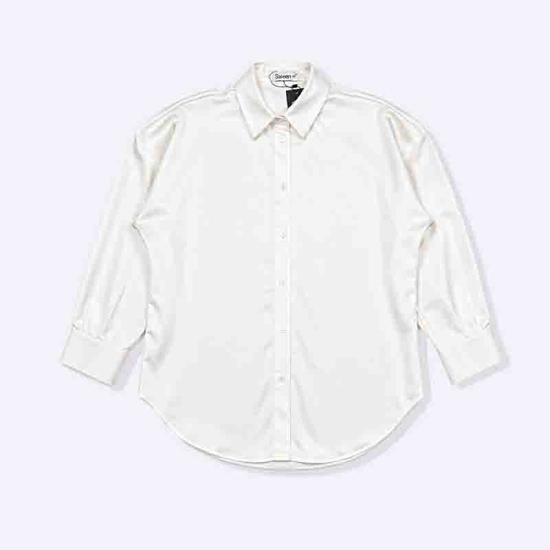 Women’s Satin Classic Button-Up Shirt