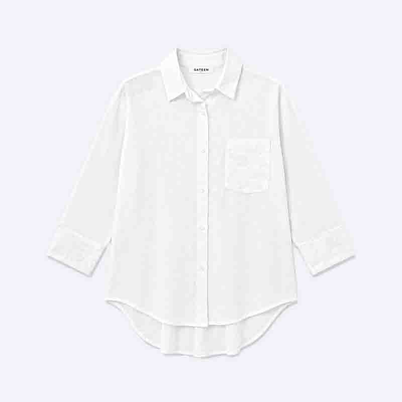 Women’s Linen Embroidered Button-Up Shirt
