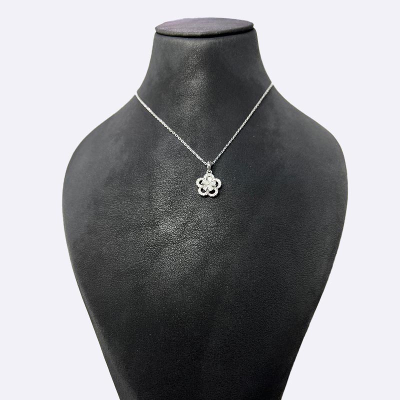 Silver Blossom Pendant Necklace