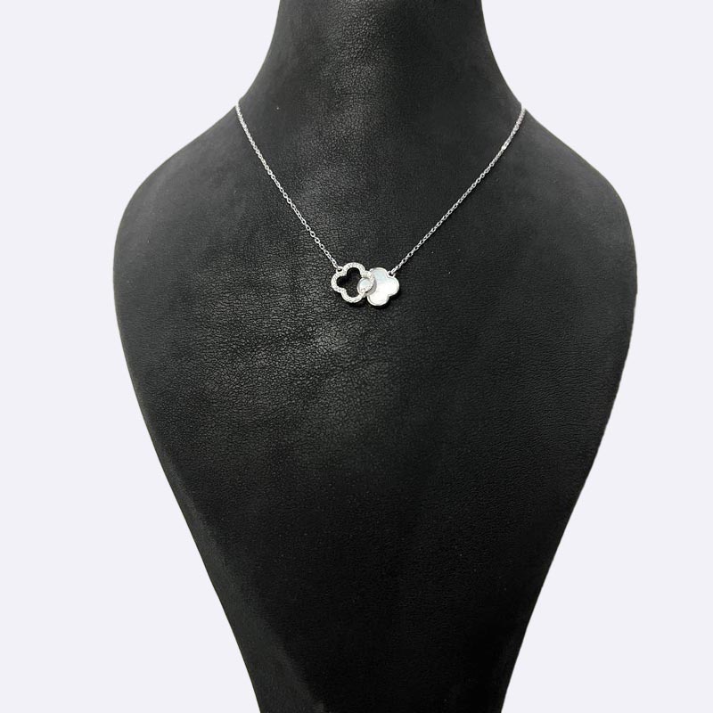 Lucky Clover Duo Pendant Necklace