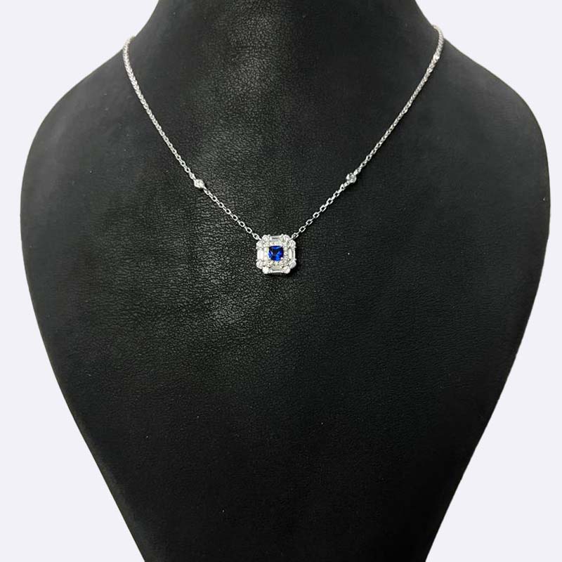 Sapphire Sparkle Pendant Necklace