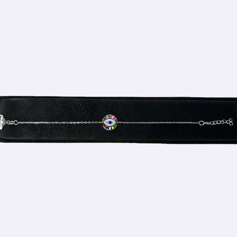 Rainbow Eye Charm Bracelet