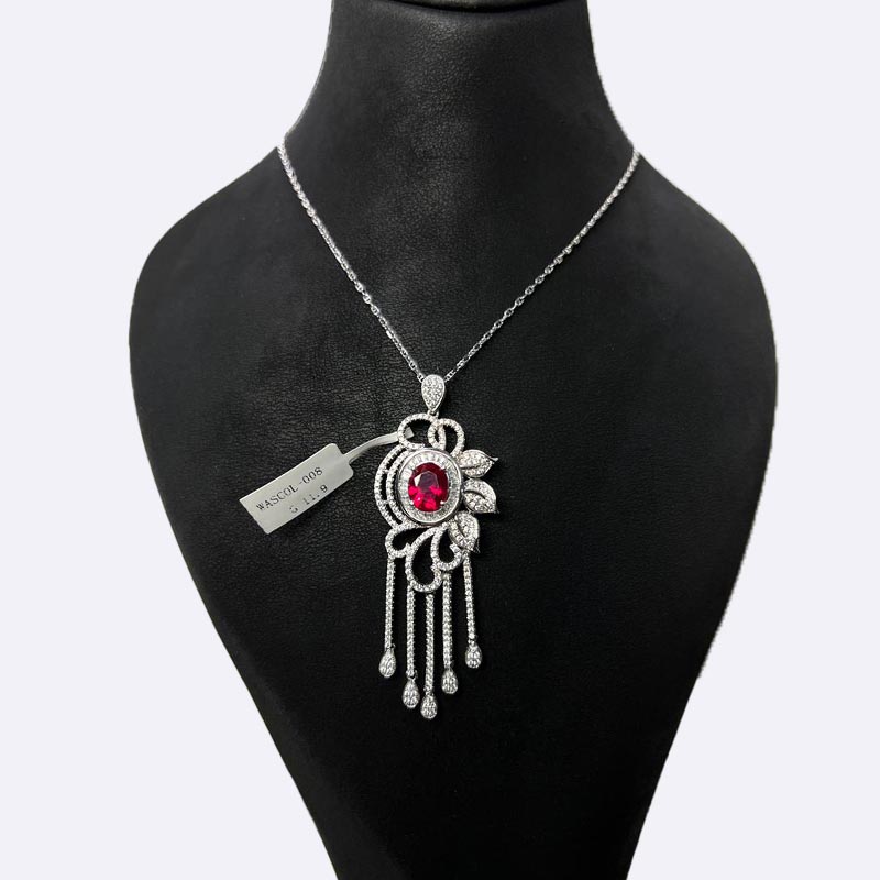 Ruby Radiance Cascade Necklace
