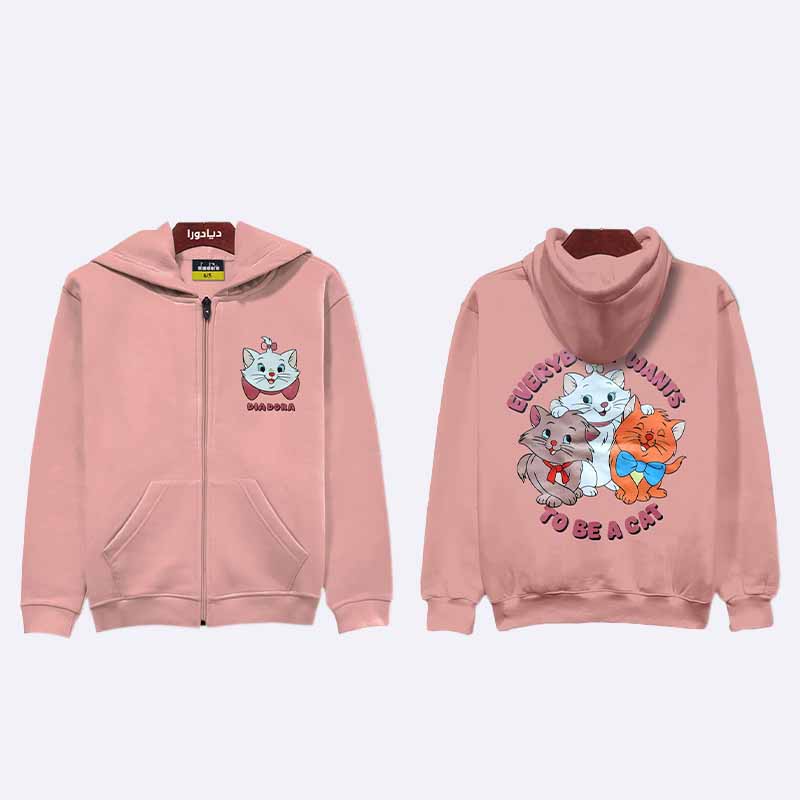 Girls Graphic Hooded Jacket