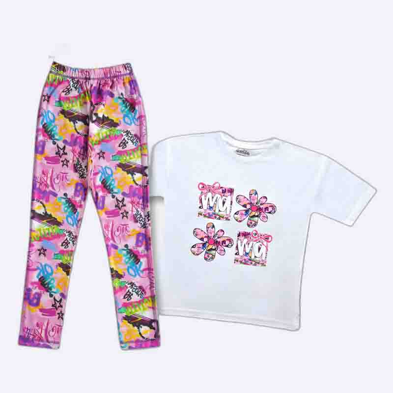 Girls' suit - T-shirt and pants