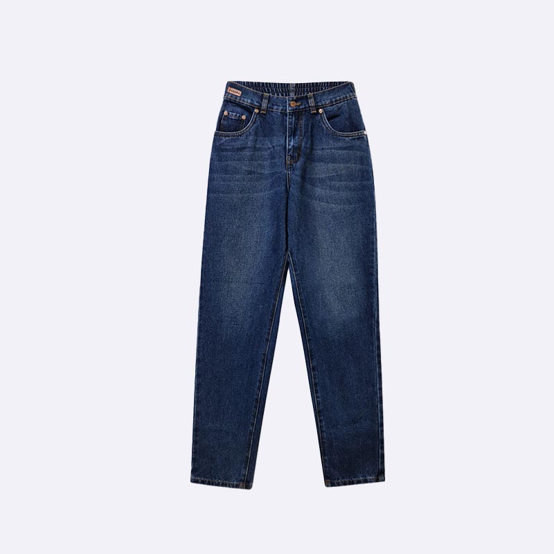  Girls' High-Waist Tapered Denim Jeans