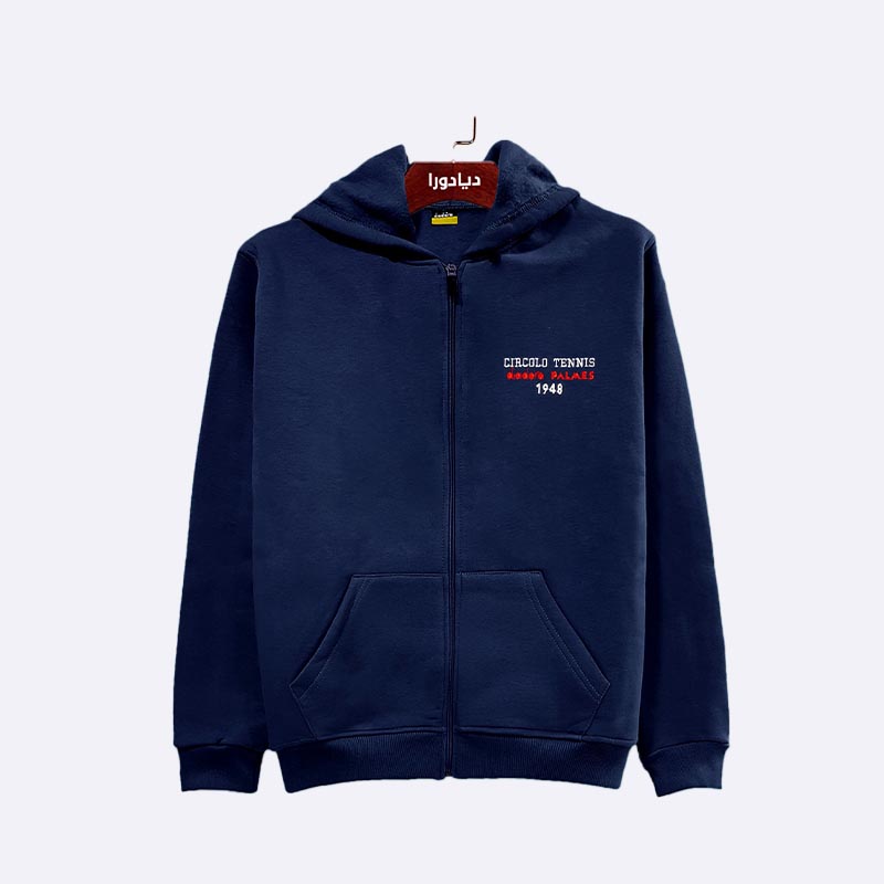 Boy's Navy Full-Zip Hoodie