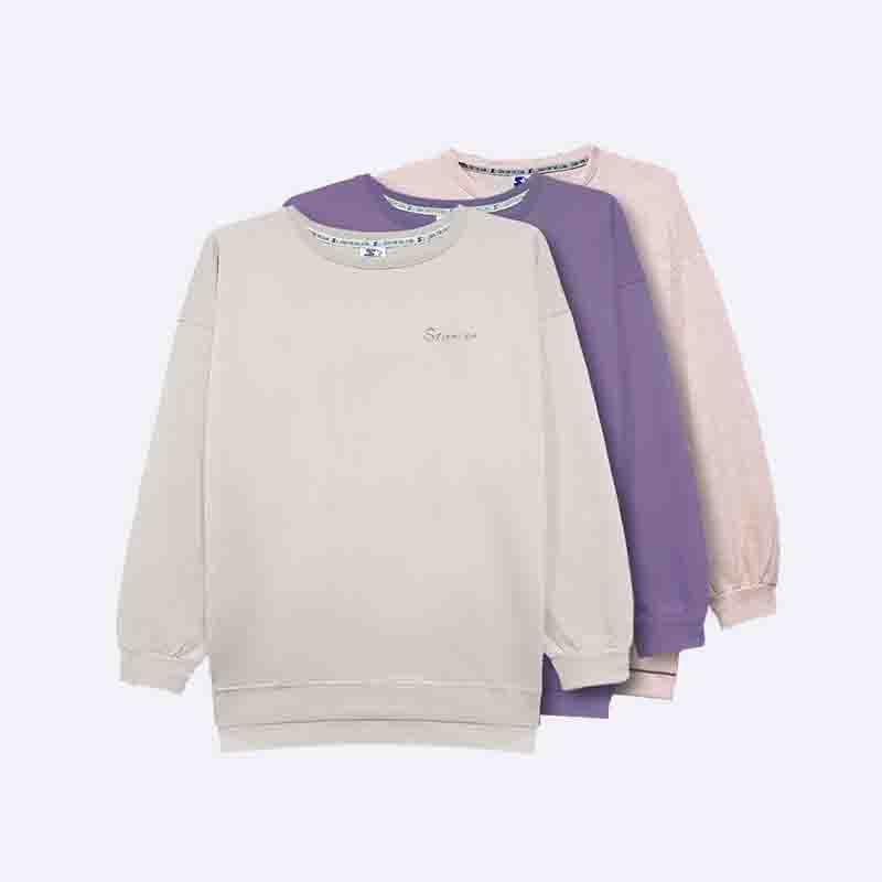 Women's Oversized Sweatshirt with Embroidered Logo