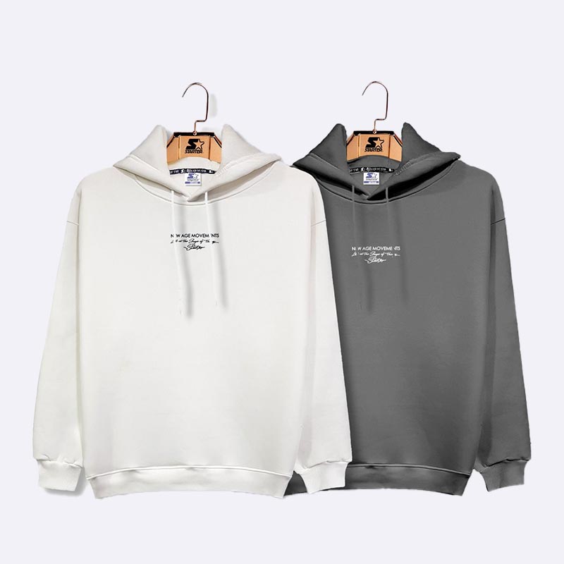 Men's Cotton-Polyester Hoodie with Graphic Print