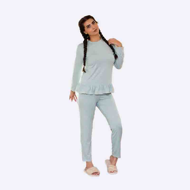 Women's Floral Ruffle Pajama Set