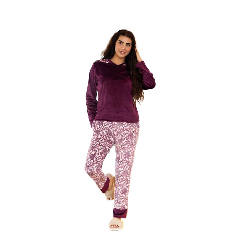 Velvet Hooded Pajama Set