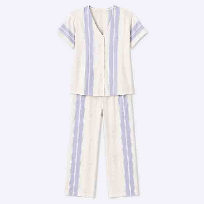 Floral Striped Pajama Set